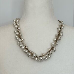 Chico’s Multi Size Elegant Faux Pearl Gold Tone Necklace